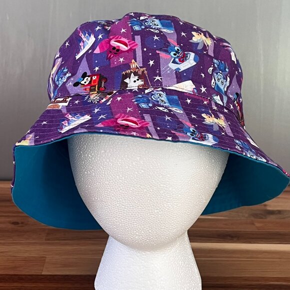 Disney x Joey Ghou Reversible Bucket Hat Mickey Castle Haunted Mansion Stitch - Picture 5 of 11